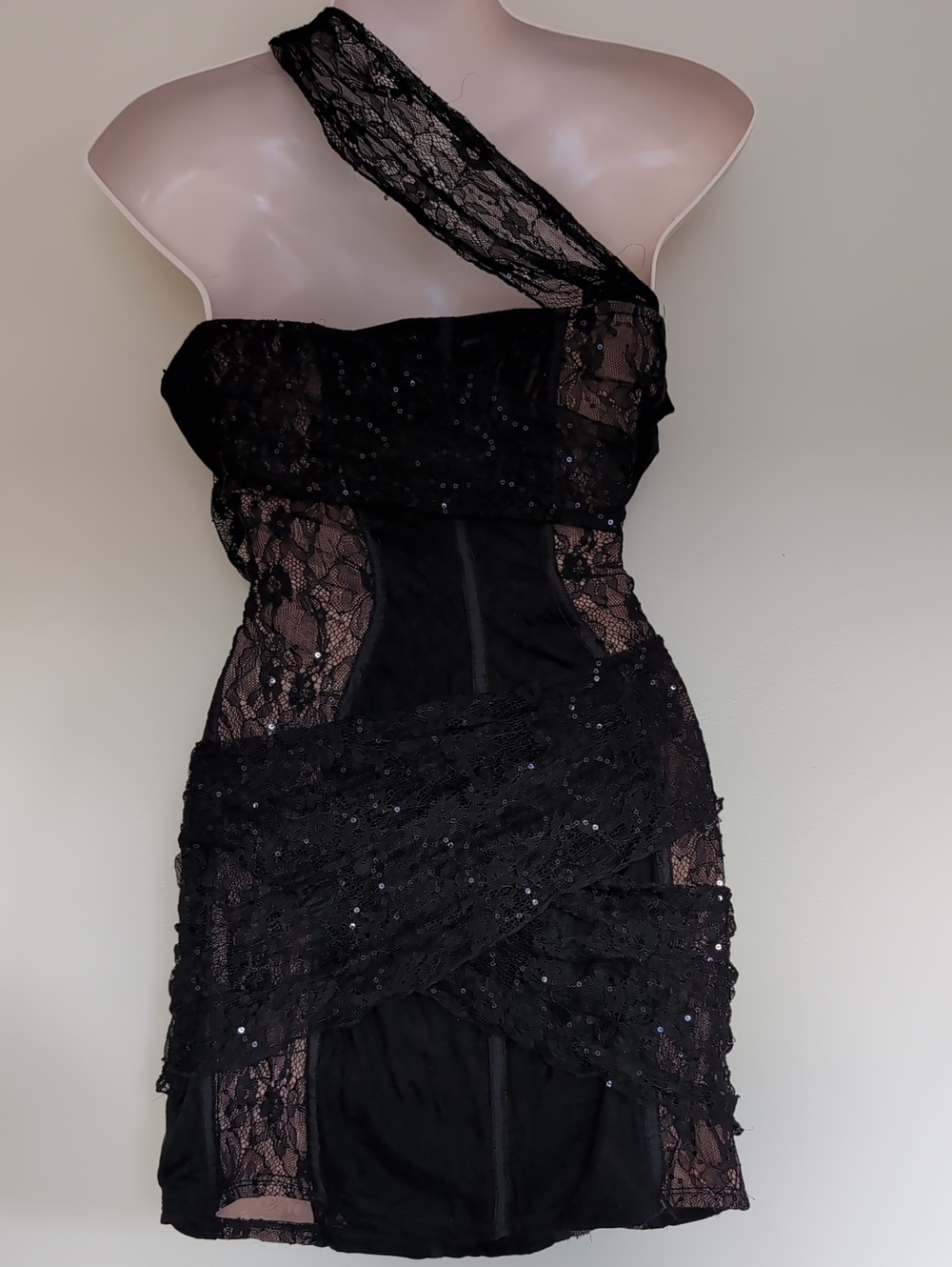 mistress rocks black sequin lace mini dress Medium - Picture 10 of 15